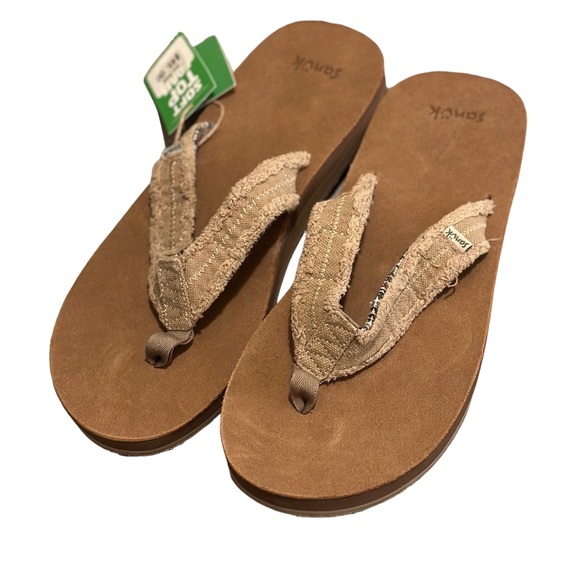 Sanuk Nat Men’s Fraid Not Soft Top Sandals - Picture 1 of 8
